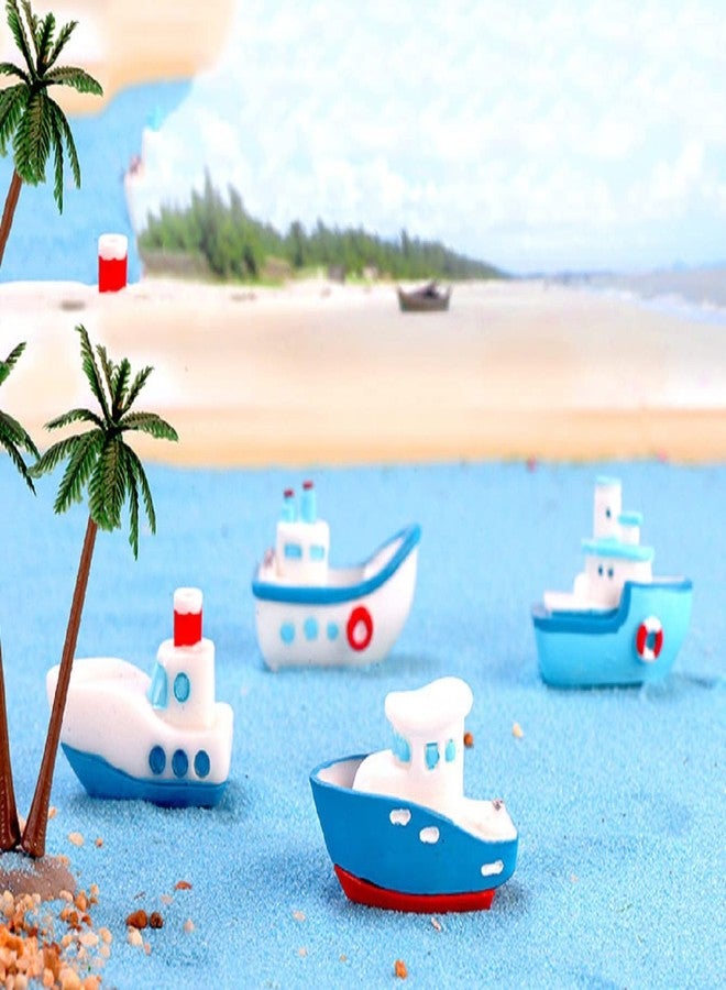BHOOLU&GOOLU Cute Miniature Fishing Boat Yacht-4 Pcs Set (Size : 4 Cm)|Multicolor - Image 4